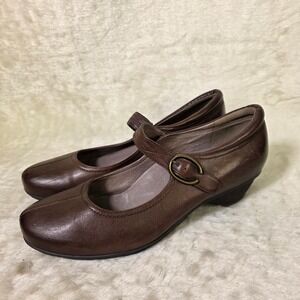 Abeo Nadine Mary Jane Pumps Brown Leather B.I.O. System Women 10N Excellent